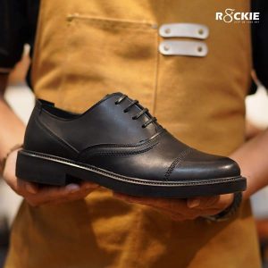 BMHA01 - Beckman Oxford Captoe dòng Macallan - Đen Patina